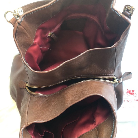 Coach Madison Small Phoebe Shoulder Bag Chestnut - Picture 8 of 8